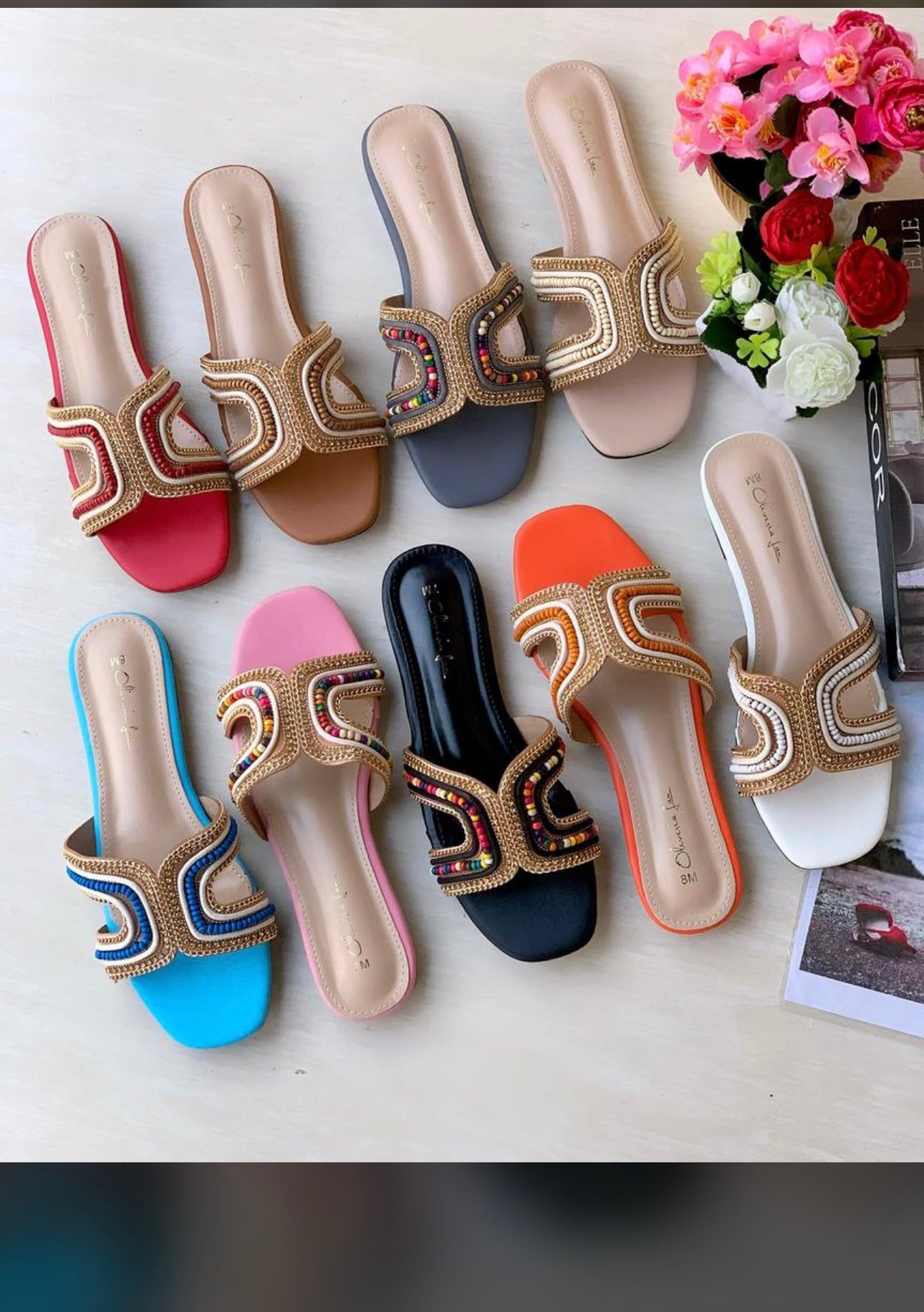 Bead slippers